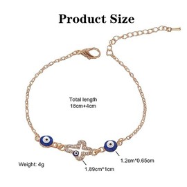 XFSRG Armband Damen mit Blauen Augen Anhänger Hochwertiges Schmuck für Frauen Perfekt für Alltag und besondere Anlässe