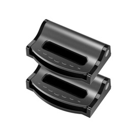 2 Pack Car Seat Belt Adjusters, Seat Belt Tension Adjuster, Smart Adjust Seatbelt Clip, Seat Belt Adjuster Comfort Universal Auto Shoulder Neck Strap Positioner Clips – Black