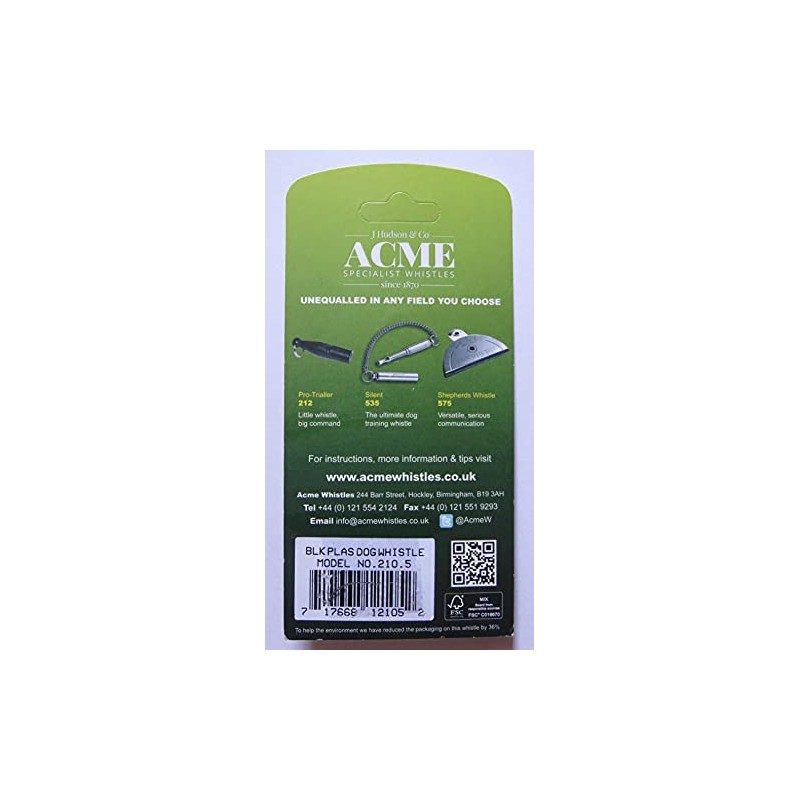 ACME/#210.5 Working Dog Whistle (The Most Common Dog Whistle) (Black)