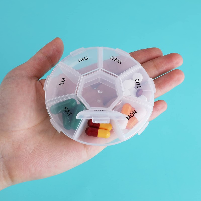 WLLHYF Weekly Daily Travel Pill Box Organiser,7 Days 1 Times