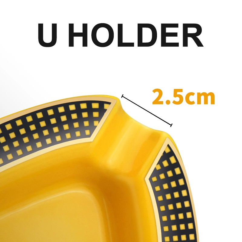 CIGARFEAST Cigar Ashtray Triangle- Large Rest Outdoor Cigars Ashtray for