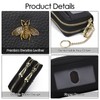 imeetu RFID Credit Card Holder, Small Leather Zipper Card Case