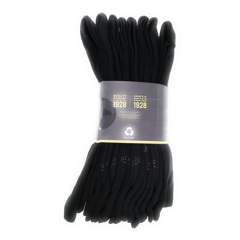 McGregor Soft Cotton Men's Socks, 8 Pairs Black