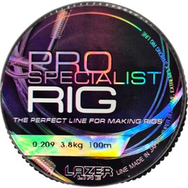 LAZER LINE Monofilament Fishing Line 100 m Diameter 0.209 mm Test 3.80 kg - Transparent Leader Line for Pike Zander Perch Trout Carp Rig - Monofilament Fishing Tendon - Nylon Thread Leader - Fishing