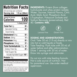 Medtrition Liquid Collagen peptides Type I, III 15 Grams Protein per oz. |Prosource Plus Berry Punch Bottle