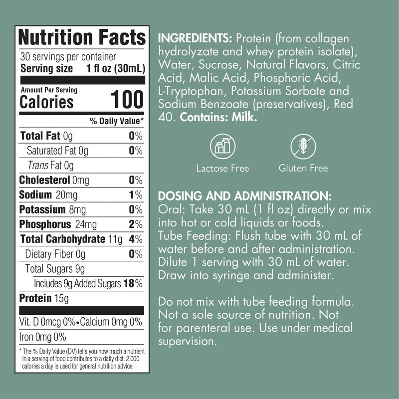 Medtrition Liquid Collagen peptides Type I, III 15 Grams Protein