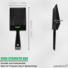 Fading Comb, Adjustment Large Teeth Comb Styling Tool, Flat Top Guide Comb Haircut Clipper Comb Barber Shop Hairstyle Tool (Black)