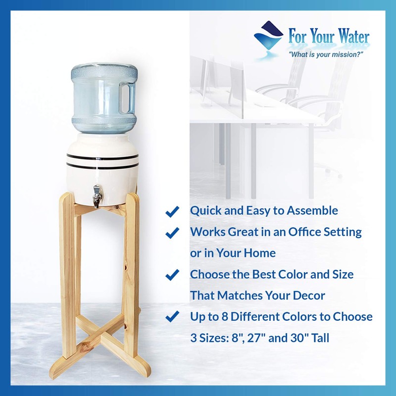 For Your Water Natural Painted 27" Wood Floor Stand for