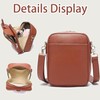 Crossbody Leather Bag, Large Capacity Anti-Theft Vintage Bag, Multi-slot Bag