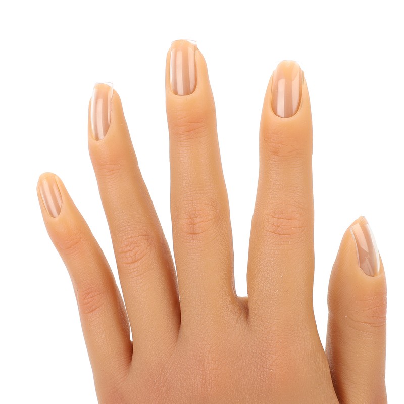 Nail Pratice Training Hand Silicone Bendable Nail Art Fake Hand