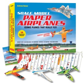 Scale Model Paper Airplanes Kit: Iconic Planes That Really Fly! Slingshot Launcher Included! - Just Pop-out and Assemble (14 Famous Pop-out Airplanes)