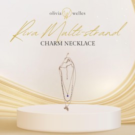 Olivia Welles Riva Gold Chain Statement Necklace, Multi-Strand Gold Layered Necklaces for Women Fashion Jewelry for Any Occasion