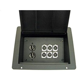usbargainsound ProCraft Pro Audio Recessed Floor Pocket Box AC Duplex 6 XLR/Channels Any Config
