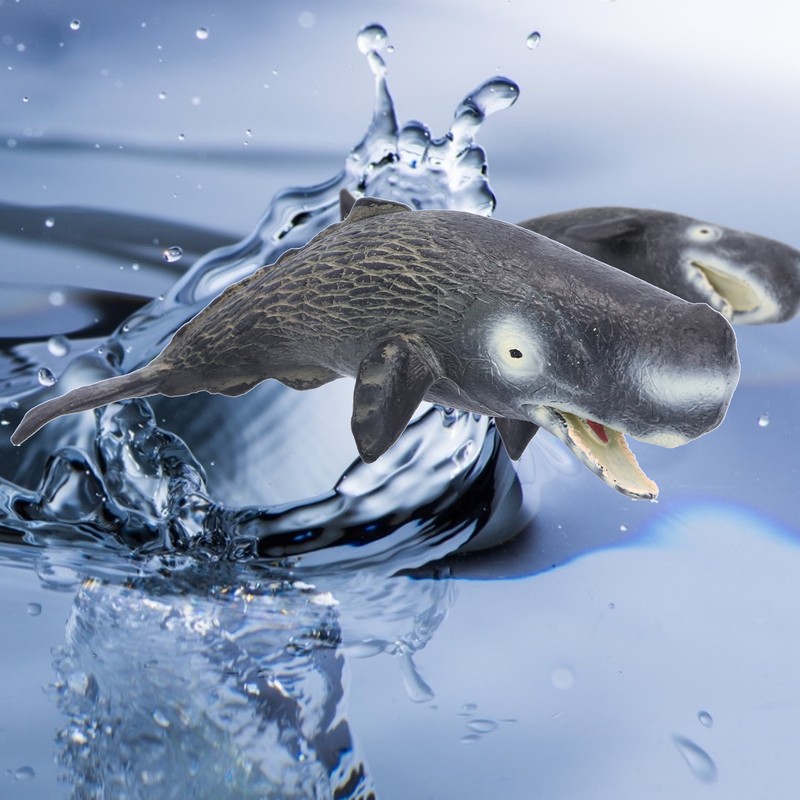 Realistic Sperm Whale Replica Simulated Marine Animal Model Educational Collector