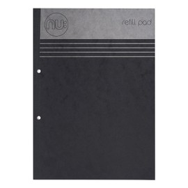 NU: Notebooks - Craze Cloud Range - Refill Pad - A4 Black Notebook - Stationery Notebooks - Ruled Notepad - 110 Pages,NU002055-FSC-BK