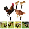 HANABASS Pack of 4 Chickens Chicks Ground Stakes Lawn Ornament