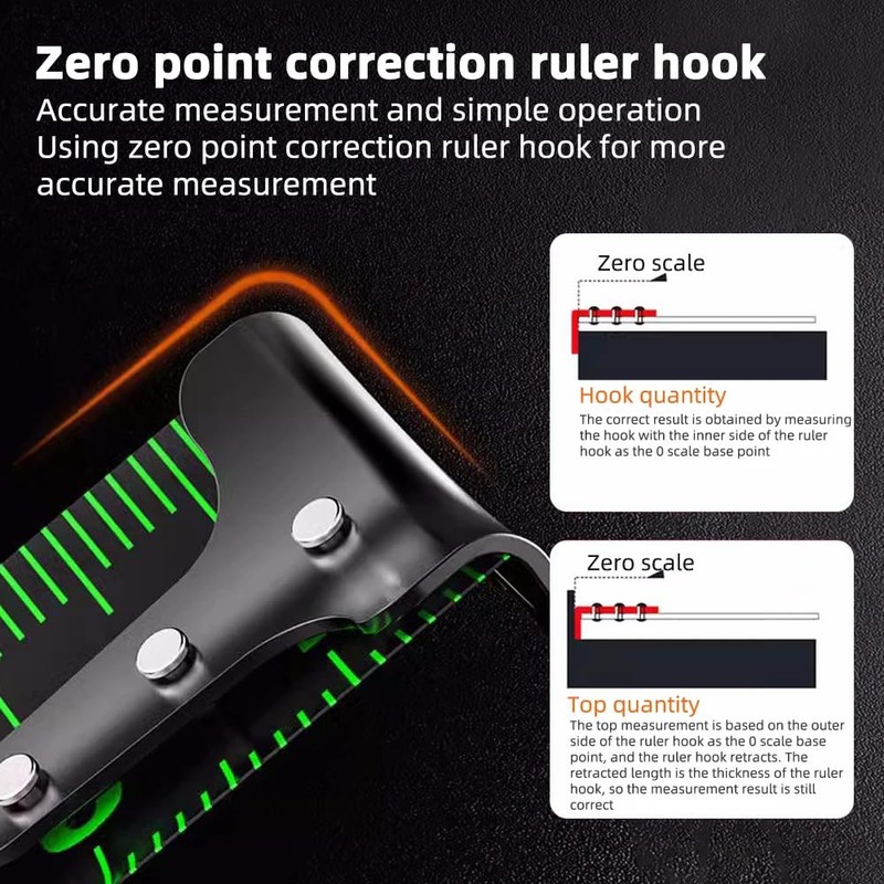 Metric Measuring Tape Meter 5M*25mm Self Locking Shock Resistant Fluorescent