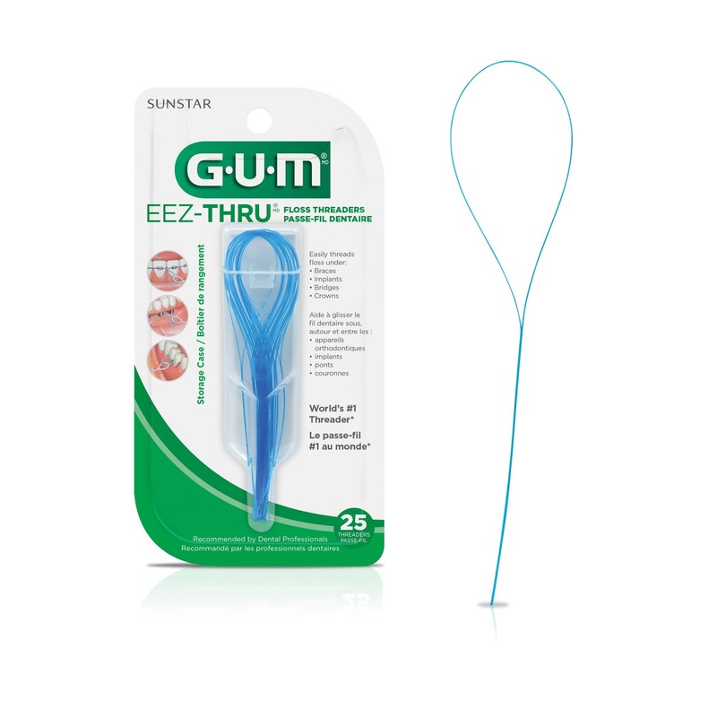 Gum EEZ-Thru - Hilo dental, Multicolor, 1 paquete