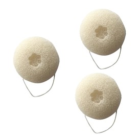 FOMIYES 3pcs Bamboo Face Cleaning Sponge Natural Exfoliating Body Scrubber Deep Cleansing Skin Care Sponge Makeup Gentle Skin