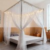 Canopy Bed Frame Queen Size, Thicken Stainless Steel Canopy Bed