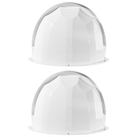 HOMSFOU 2 Pcs Universal Sun Rain Shade Camera Covers Shield Camera Protective Covers for Outdoor Security Cameras White