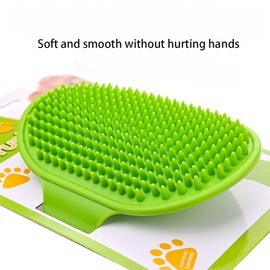Massage Brush Grooming Brush Pet Shampoo Bath Brush Soothing Massage Rubber Brush Bath for Skin Cleansing and Exfoliation Suitable for Dogs and Cats