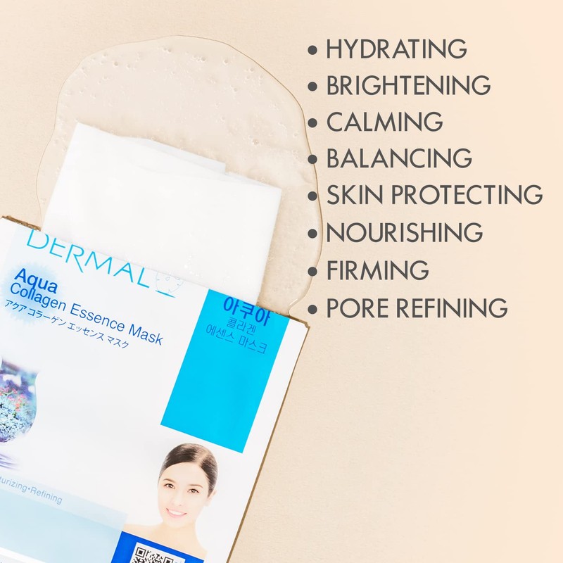 DERMAL Korean Collagen Face Mask 32 Combo Pack A+B Set