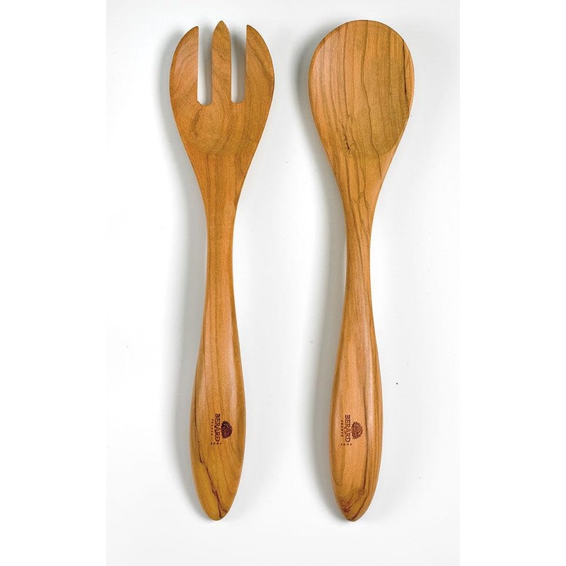 BERARD 31.5 CM Olive Wood Salad Servers TERRA