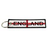England Flag Key Chain, 100% Embroidered