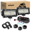 Nilight 6.5 Inch 120W Triple Row Spot Flood LED Light