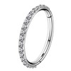 OUFER Helix Earring Hoop 316L Stainless Steel Clear CZ Paved