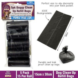 TooToo Biodegradable Dog Poo Bag Pet Cat Waste Pick Up Leak-Proof Clean Garbage Bags (75)