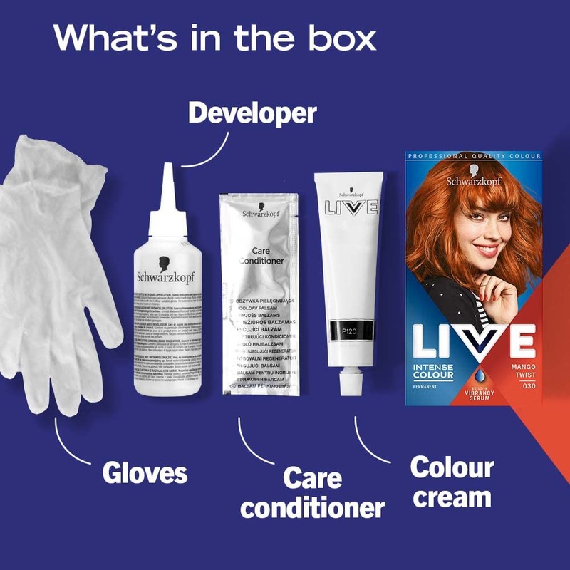 Schwarzkopf LIVE Intense Colour, Long Lasting Permanent Orange Copper Hair
