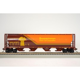 Bachmann Trains Saskatchewan Wheat Herald 4-Bay Cylindrical Grain Hopper