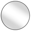 SONGMICS Bathroom Round Mirror for Wall, 24 Inches Black Circle