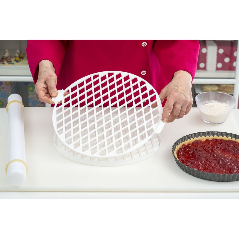 Decora Gitterschneider für Classic Tart, Weiß, Abmessung Ø 30 cm