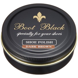BootBlack Artisan-Selected Texture-Maintaining Wax Polish - Mirror-Like Finish High Shine Shoe Polish, dark brown