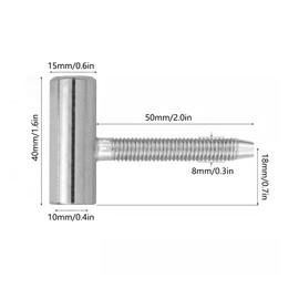 VntMQP 3-Piece Steel Door Hinges, Interior Doors, Wooden Doors, Screw-On Hinges, Nickel-Plated (2 Upper - Vernicke)