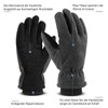 Ozero Winter Thermal Windproof Leather Gloves 1 Pair, grey, m