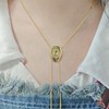 Lyfange Cowboy Bolo Tie Necklace for Women Gold Western Cowgirl