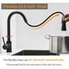 Kitchen Sink Faucet Black Pull Down/Out Sprayer Swivel Single Handle