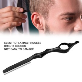 Maquinilla de afeitar para texturizar el cabello, maquinilla de afeitar profesional para peinar el cabello, maquinilla de afeitar para adelgazar el cabello, corte de cabello de acero(negro)