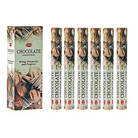 Chocolate - Box of Six 20 Stick Tubes - HEM Incense