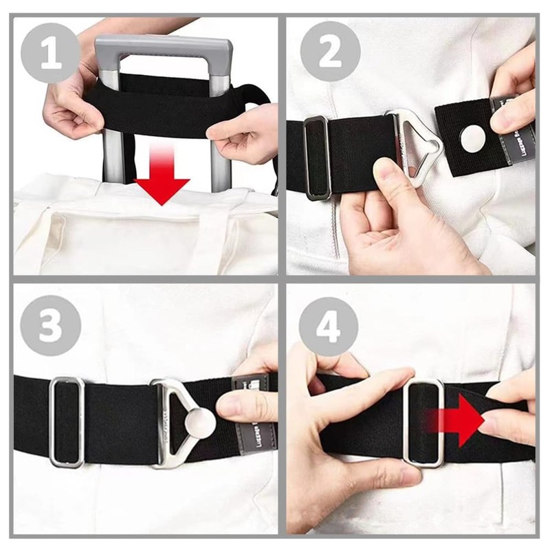 Luggage Straps for Suitcase, Granmagazz 2-in-1 Travel Belt Luggage Straps