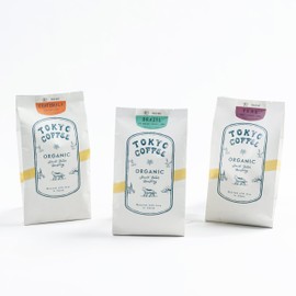 TOKYO COFFEE Organic Coffee Drinking Comparison Set, Single Origin JAS Certified, 3.5 oz (100 g) x 3 Bags BRAZIL, PERU, GUATEMALA, Bean Stays, Gift, Coffee Lovers, Presents