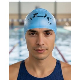 escualo Gorra para Natacion Unisex Adulto Modelo Electro Go (Silicon) Impermeable, Unitalla, Color Azul