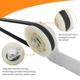 Blutoget 2025 Upgraded 661570V 661570 & 279640 & W10837240 Dryer Drum Belt Idler Pulley and Pulley Kit by Blutoget- FIT for Whirlpool Maytag Ken-More Dryers-Replaces 661570VP PS11726337 W10547290 AP5983729