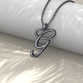 Initial Necklaces 26 Capital Letter Necklaces S925 Sterling Silver Letter Pendant Initial Necklaces for Women-UK-G-R