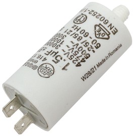 Lumonic Starting Capacitor 416.17.23 A [Including Plug 6.3 x 0.8 mm] | Motor Capacitor 1.5µF 450V 28 x 55 mm I Capacitor in Insulated Plastic Housing