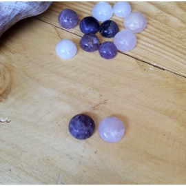 SATIA HARA - Ombligueras de Amatista y Cuarzo Rosa - Set de 2 piezas - Protectores de Ombligo - Protectores Energéticos - Cristales curativos - hecho a mano